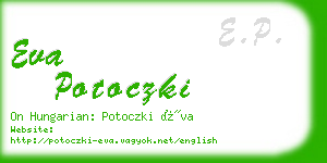 eva potoczki business card